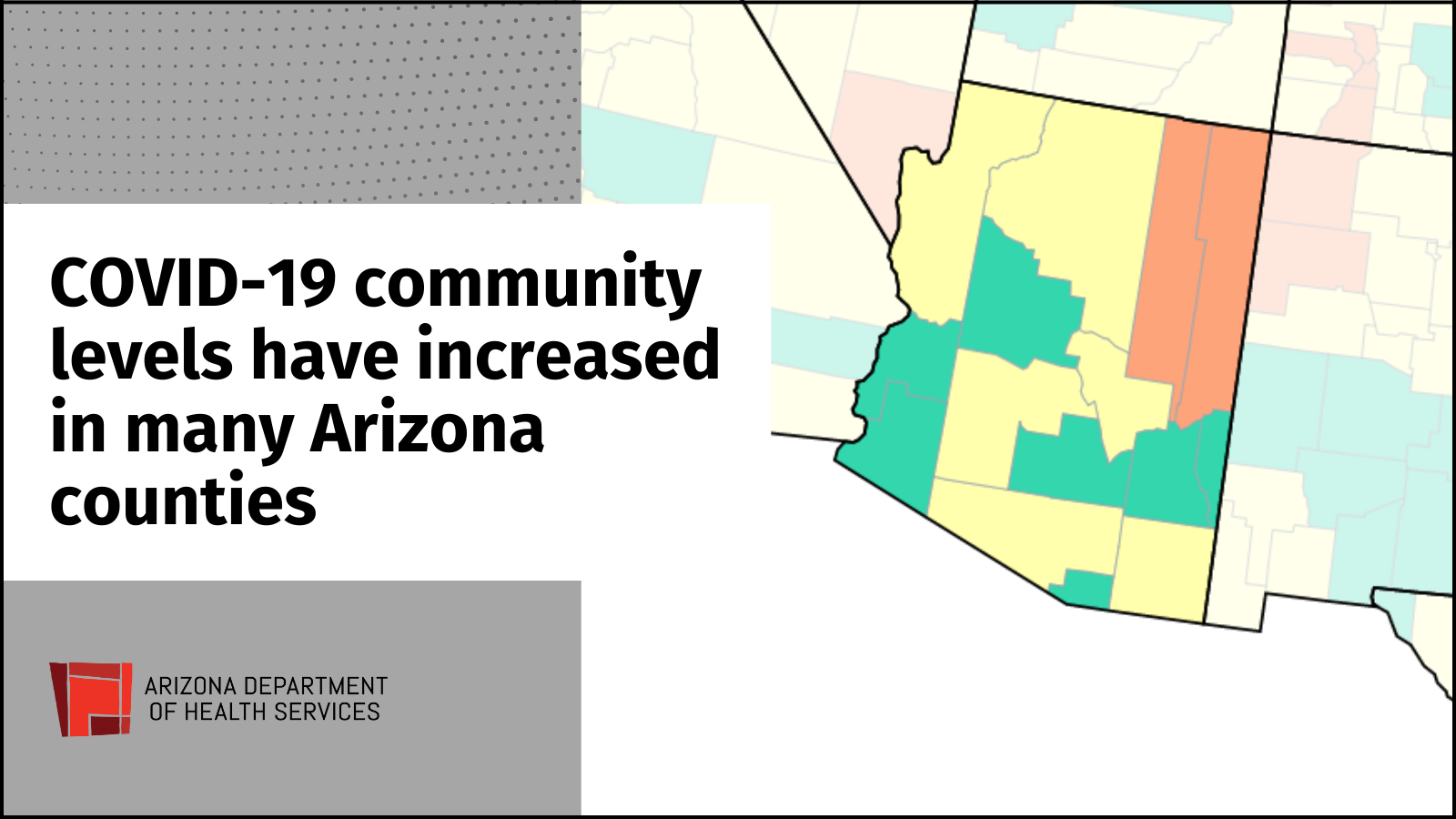 CDC COVID19 community levels have increased in many Arizona counties