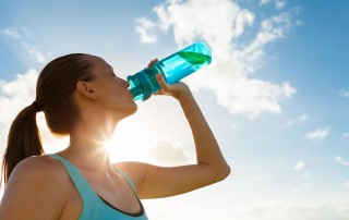 Woman drinking water